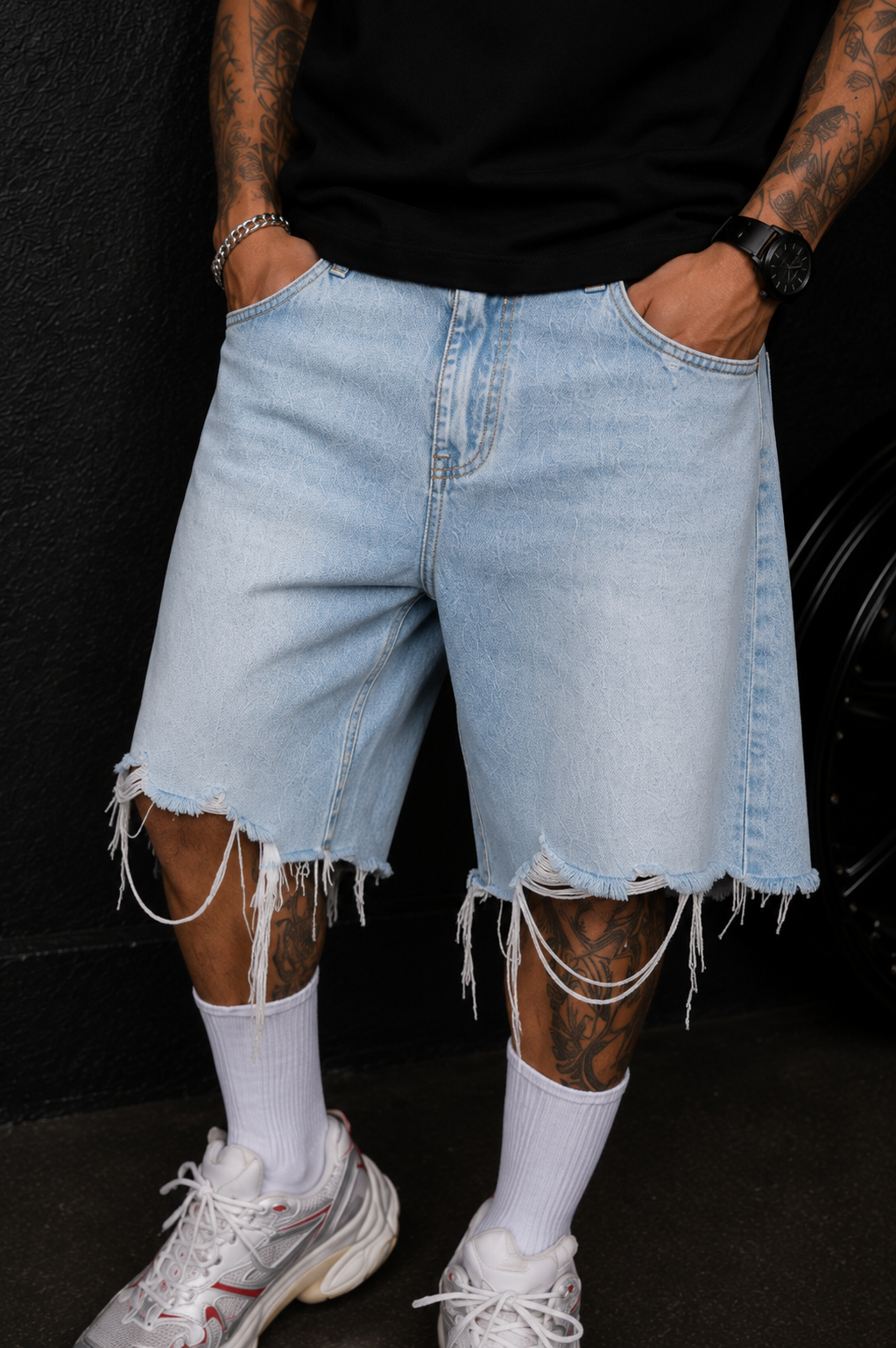 NOX FrostChain Denim Shorts