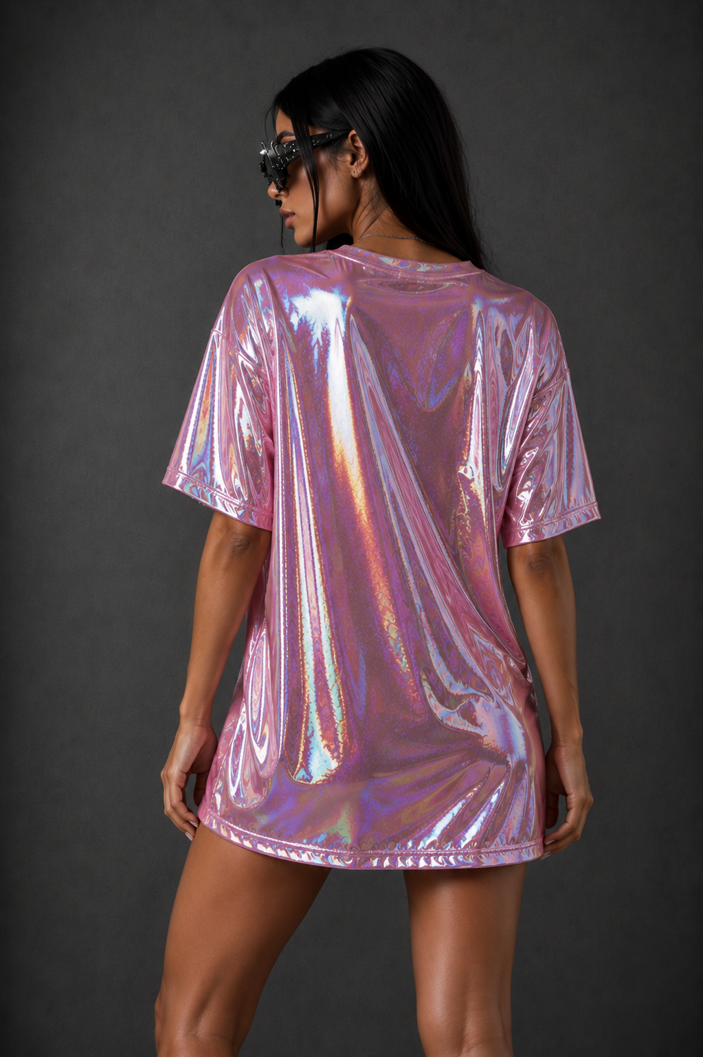 NOX PrismGlow Oversized Tee Dress