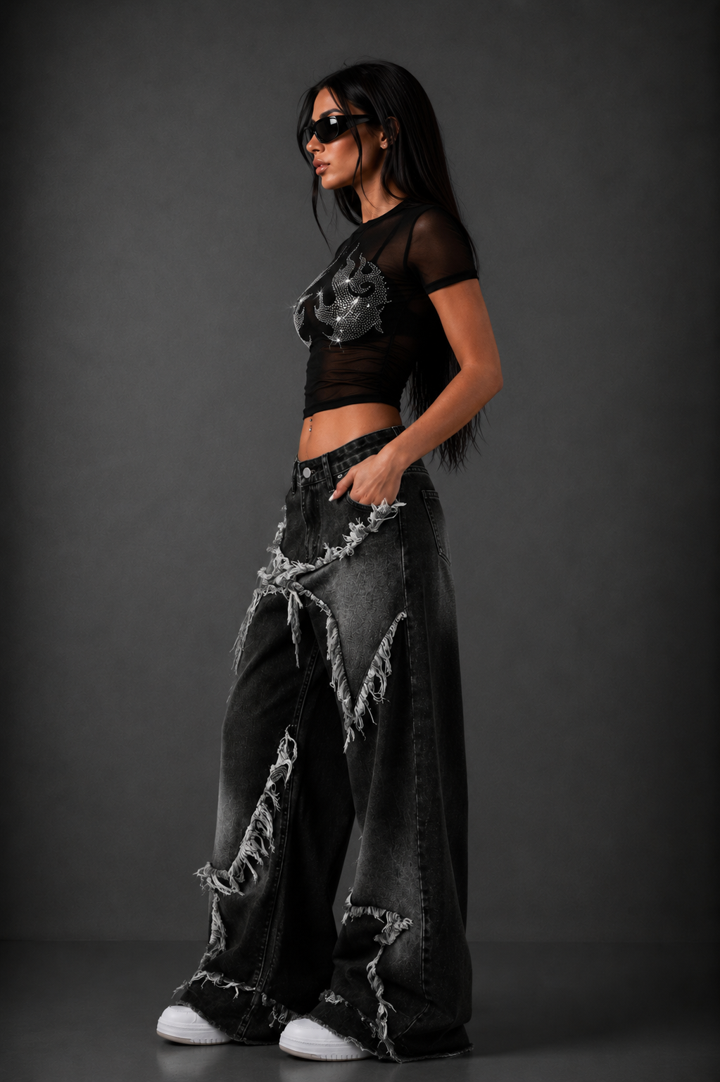 NOX ChainStrike Wide Leg Jeans