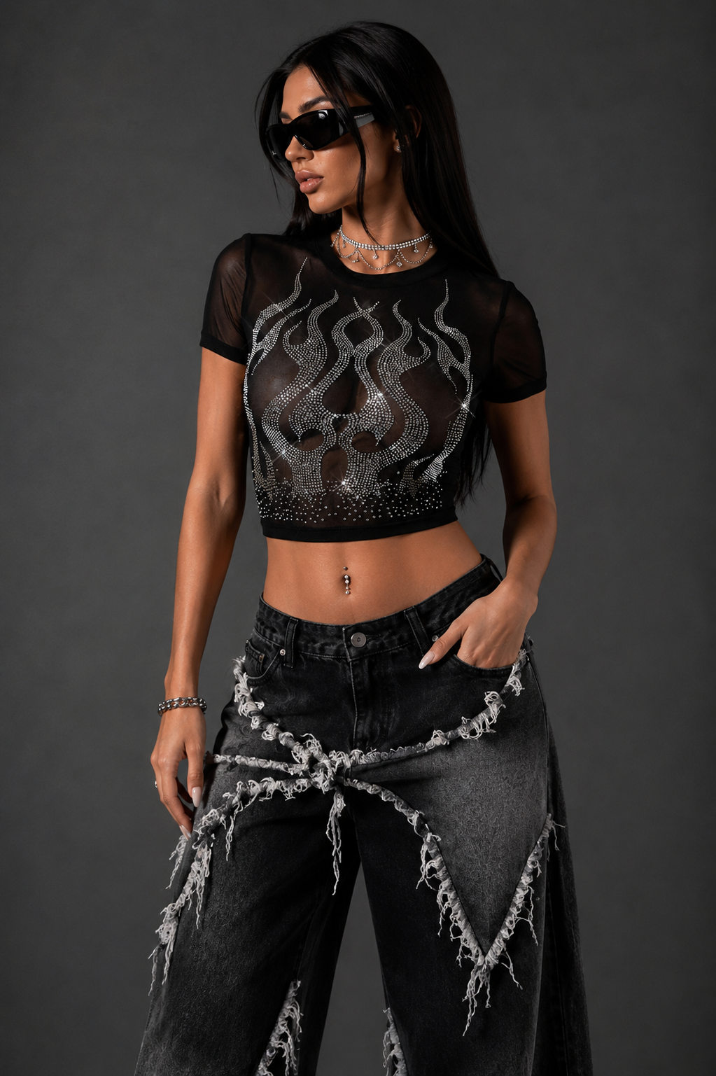 NOX ChainStrike Wide Leg Jeans
