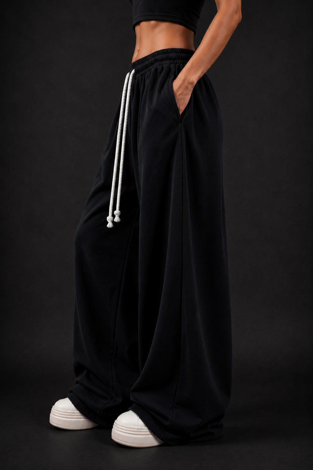 NOX CloudEase Wide Leg Sweatpants - Black
