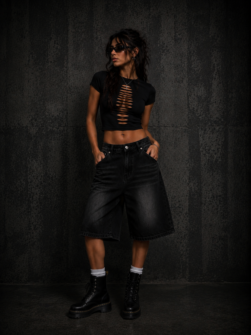 NOX FadeLine Denim Bermuda Shorts